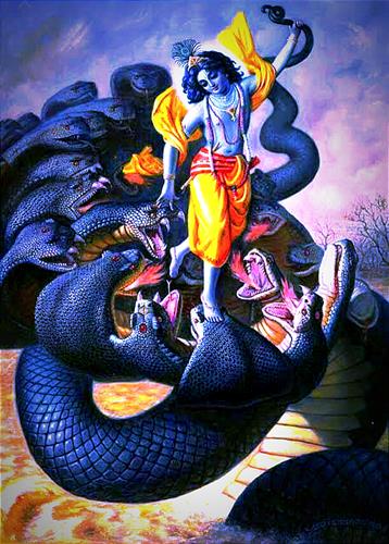 Shri Krishna and Kaliya Nag