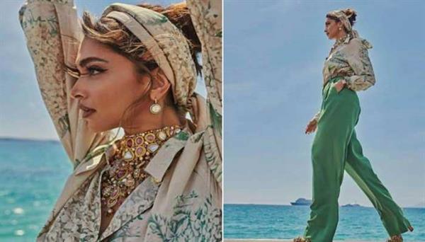 Actress Deepika Padukone was seen in a very beautiful look during the Cannes Film Festival