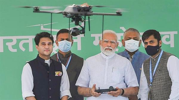 Prime minister Narendra Modi inaugurated 2 day bharat drone mahotsav 2022