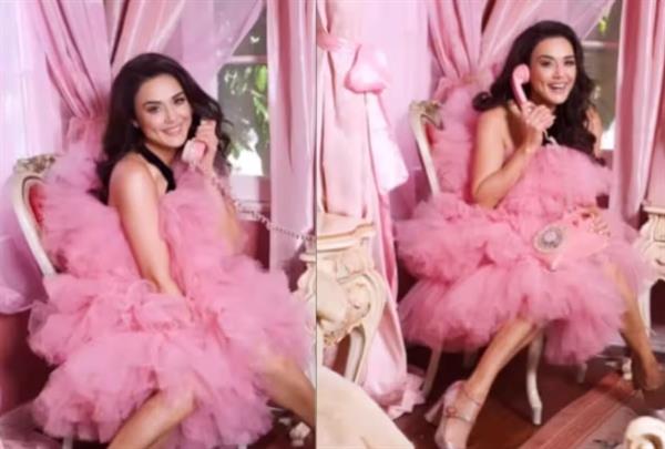 Our dimple girl Preity Zinta has shown off her Barbie look in the latest video post on Instagram.