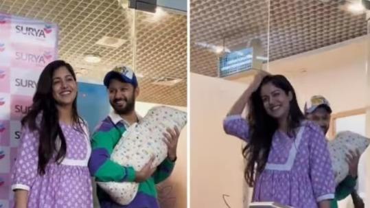 Vatsal Sheth and Ishita Dutta welcomed a baby boy on Wednesday. They were photographed leaving the hospital by paparazzi on Friday.