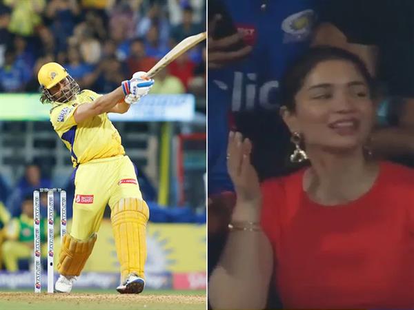 Watch: Sara Tendulkar's Stunned Reaction To MS Dhoni's Hat-Trick Of Sixes Against Mumbai Indians