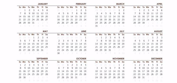 2024 Holiday Calendar