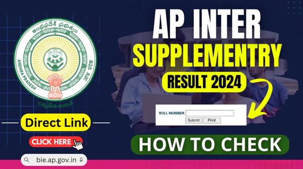 AP Inter Supply Result 2024 out, get direct link for BIEAP 2nd year supplementary results here.