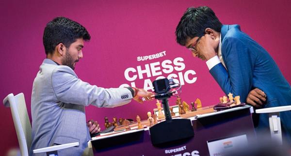 R Praggnanandhaa Let's D Gukesh Off the Hook on a Day of Draws in Third Round.