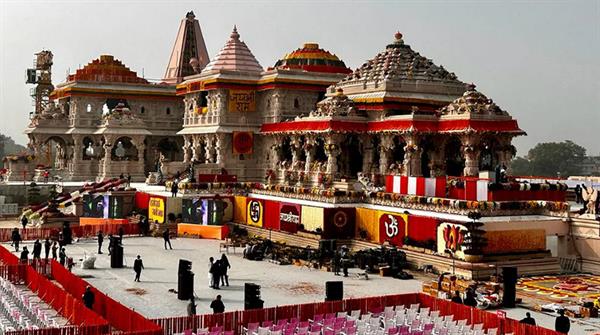 Ayodhya's Ram temple witnesses grand Holi celebrations. 