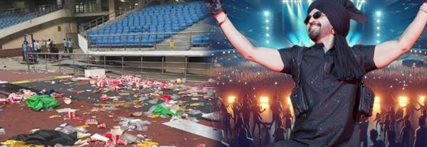 Stadium turns into garbage dump after Diljit Dosanjh's Delhi concert.